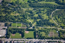 Aerial photo of the Arboretum