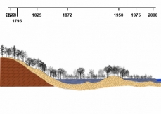 Drawing of the Haut-Saint-Laurent pre-colonial vegetation, based on soil types